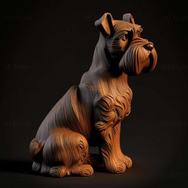 3D model Zwergschnauzer dog (STL)